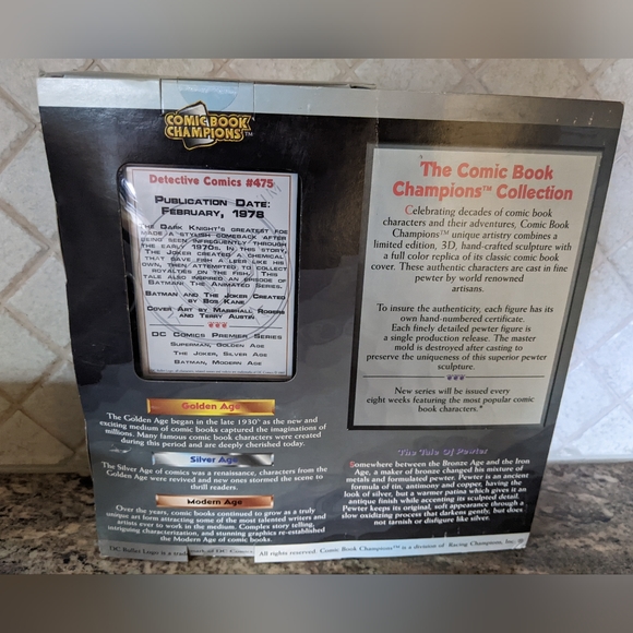 NIB VTG 1997 DC Comic Book Champions Batman The Joker Fine Pewter Original - Picture 6 of 7